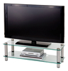 Optimum AV200SL Slimline Glass TV Stand - Polished Chrome Smoked