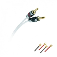QED Anniversary XT Speaker Cable w/Fisual Surefix Spade Plug 1m