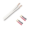 QED Profile 42 Strand White Speaker Cable w/Fisual Surefix Banana10m