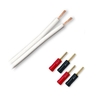 QED Profile 42 Strand White Speaker Cable w/Plastic Airloc Banana 1m