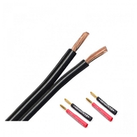QED Profile 79 Strand Black Speaker Cable w/Fisual Surefix Banana 5m