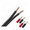QED Profile 79 Strand Black Speaker Cable w/Plastic Airloc Banana10m