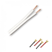 QED Profile 79 Strand Speaker Cable w/Fisual Surefix Spade Plug1m