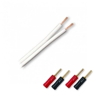 QED Profile 79 Strand Speaker Cable w/QED Plastic Airloc Banana 1m