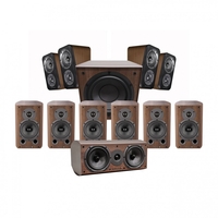 Wharfedale Diamond 9.1 HCP Walnut 7.1.4 Speaker Package w/ D300 3D