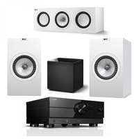 Yamaha RX-A2A AV Receiver & KEF Q Series 3.1 Speaker Package White