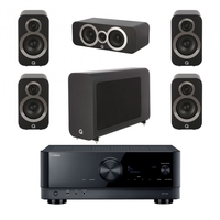 Yamaha RX-V4A AV Receiver & 3010i 5.1 Speaker Package Black
