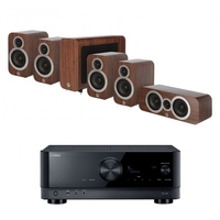 Yamaha RX-V4A AV Receiver & 3010i 5.1 Speaker Package Walnut