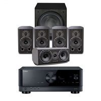 Yamaha RX-V4A AV Receiver & Diamond 5.1 Speaker Package Black