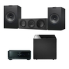 Yamaha RX-V6A AV Receiver & KEF Q Series 3.1 Speaker Package Black