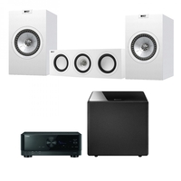 Yamaha RX-V6A AV Receiver & KEF Q Series 3.1 Speaker Package White