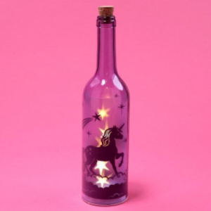 Mystical Unicorn Bottle - LED Glass Light Jar