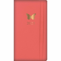 Butterfly Leatherette Slim Diary 2023