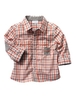 Baby Boys orange checked Shirt