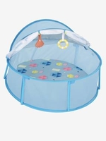 Babyni Playpen & Travel Cot,  by BABYMOOV blue light solid with design