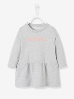 Fleece Dress for Baby Girls with Very Cute Motif grey light mixed color