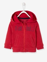 Fleece Jacket with Zip,  just smile blue dark solid with design