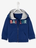 Jacket with Zip & Motif for Baby Boys blue dark solid with design