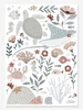 Ocean Dream Sticker Sheet,  by LILIPINSO blue light solid with design