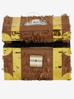 Pirate Treasure Chest Piñata brown light solid with design