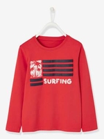 Printed T-shirt for Boys blue medium solid with design