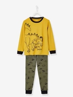 Pyjamas for Boys with Relief Detail yellow dark solid with design