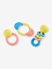 Rattle & Teether in Rice-Based Material,  by HAPE yellow medium solid
