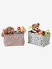 Set of 2 Storage Baskets beige light two color/multicol