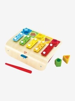 Shape Sorter Xylophone,  by HAPE beige light solid with design