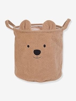 Storage Basket,  Teddy by CHILDHOME beige medium solid with decor