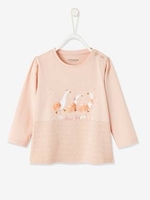 Stylish Top for Baby Girls blue dark solid with design