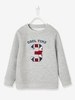 Sweatshirt with Graphic Motif in Bouclé,  for Boys grey medium mixed color