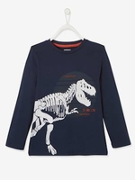 T-Rex Dino Skeleton Top for Boys blue