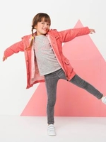 T-Shirt for Girls with Fancy Message in Iridescent Puff Ink grey light mixed color