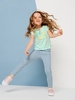 T-shirt for Girls with Stylish Message green light solid with design