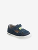 T-Strap Leather Shoes for Baby Boys blue dark solid