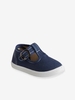 T-Strap Sandals for Boys,  Designed for First Steps blue dark all over printed