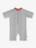 UV-Protection Swim Playsuit by LÄSSIG,  for babies blue medium striped