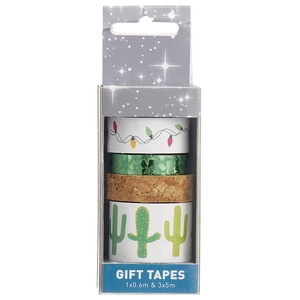 Cacti Christmas gift tapes - set of 4