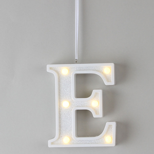 E letter hanging light-up decoration