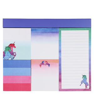 Mountains unicorn sticky notes pad