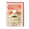Santa face mat Christmas card