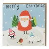 Santa skating Christmas card