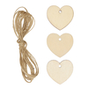 Small wooden hearts - pack of 20