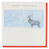 Stag in snow Christmas card