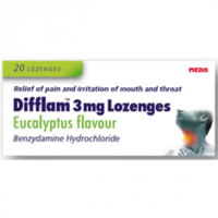 Difflam 3mg Lozenges Eucalyptus Flavour 20 Lozenges