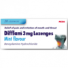 Difflam 3mg Lozenges Mint Flavour 20 Lozenges
