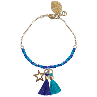 Cobalt Wishes Charm Bracelet