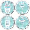 Cocktails Coasters Set (set of 4 assorted designs)