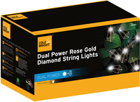 Dual Power Rose Gold Diamond String Lights - x10